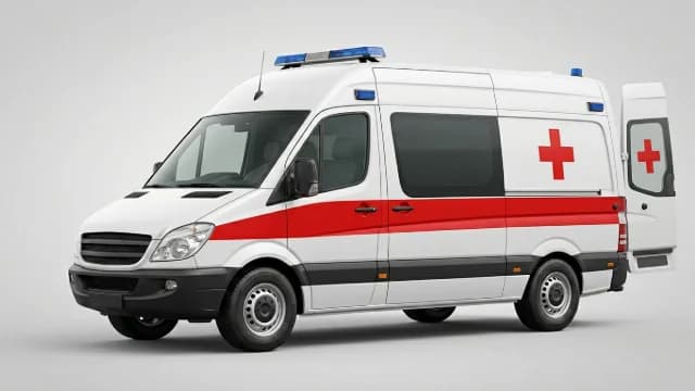 Ambulance visual illustration - Meaning in Urdu (ایمبولینس)