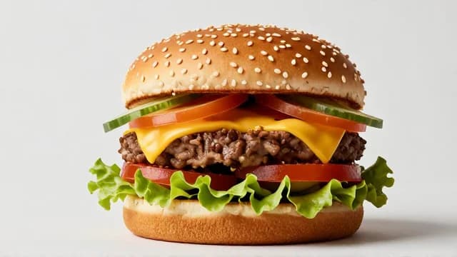 Burger visual illustration - Meaning in Bengali (বার্গার)