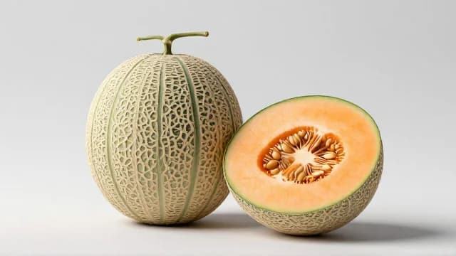 Cantaloupe visual illustration - Meaning in Turkish (kavun)