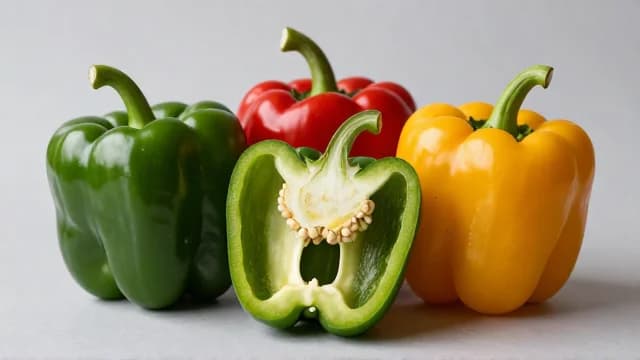 Capsicum visual illustration - Meaning in Urdu (شملہ مرچ)
