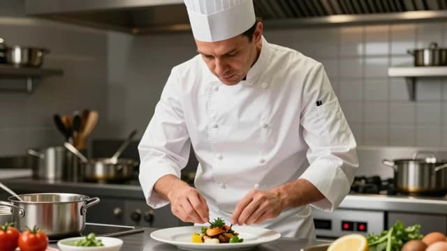 Chef visual illustration - Meaning in Italian (chef)