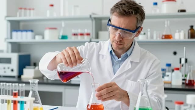 Chemist visual illustration - Meaning in Russian (химик)