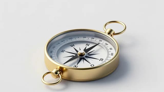 Compass visual illustration - Meaning in Italian (bussola)