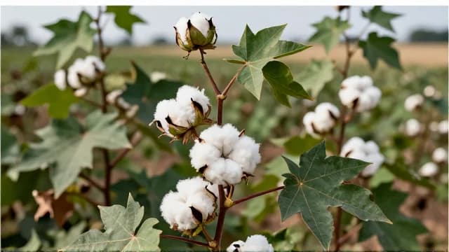 Cotton visual illustration - Meaning in German (Baumwolle)