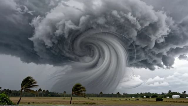 Cyclone visual illustration - Meaning in Vietnamese (lốc xoáy)