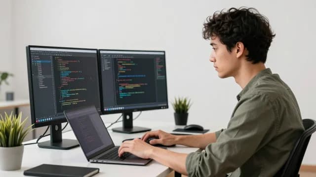 Developer visual illustration - Meaning in Italian (sviluppatore)