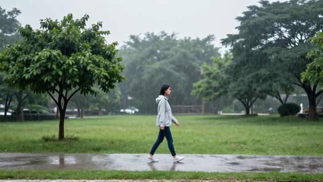 Drizzle visual illustration - Meaning in German (Nieselregen)