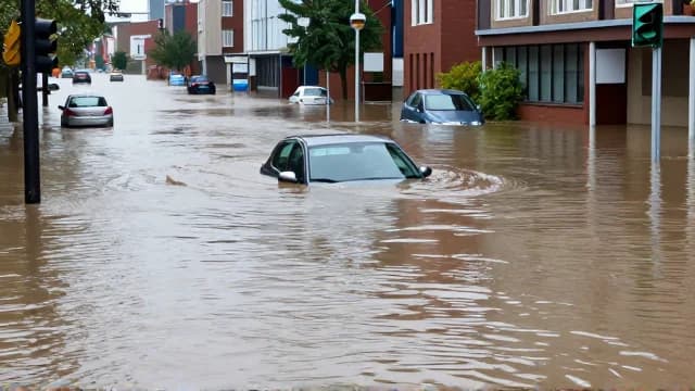 Flood visual illustration - Meaning in German (Flut)