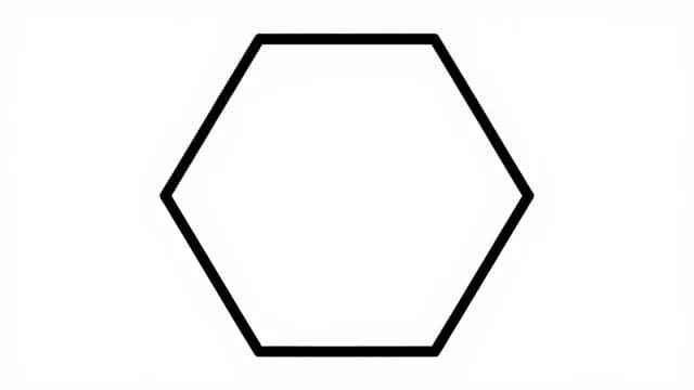 Hexagon visual illustration - Meaning in Italian (esagono)