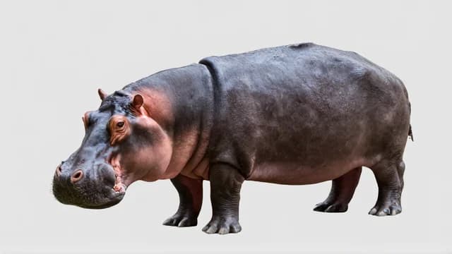 Hippopotamus visual illustration - Meaning in Bengali (জলহস্তী)