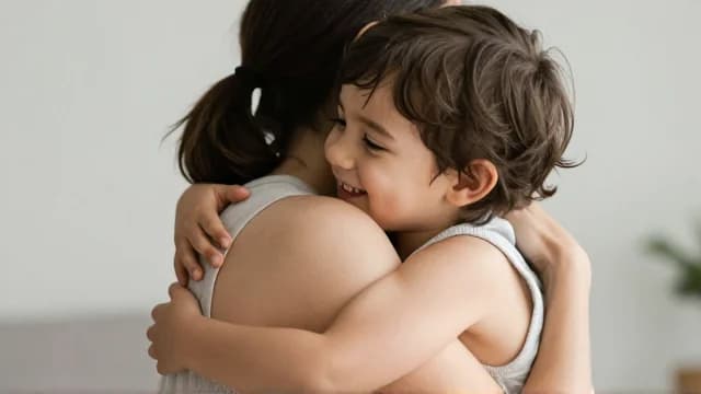 Hug visual illustration - Meaning in Bengali (আলিঙ্গন)