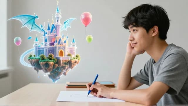 Imagine visual illustration - Meaning in Italian (immaginare)