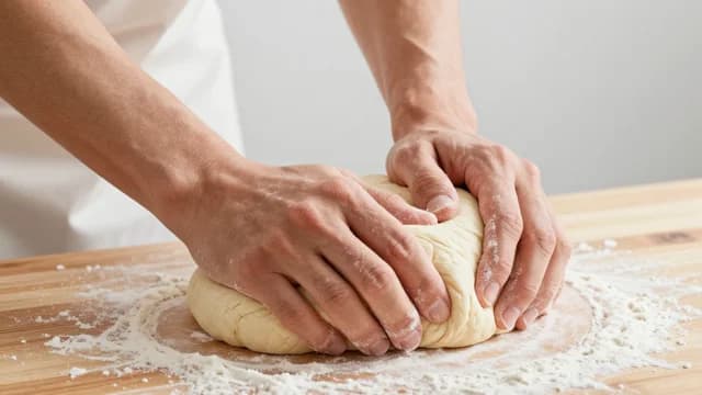 Knead visual illustration - Meaning in German (kneten)