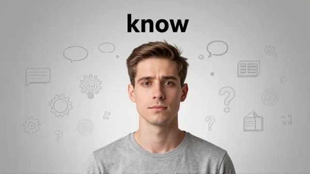 Know visual illustration - Meaning in Marathi (माहित असणे)