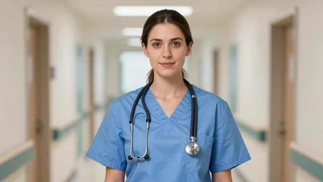 Nurse visual illustration - Meaning in Spanish (enfermero/a)