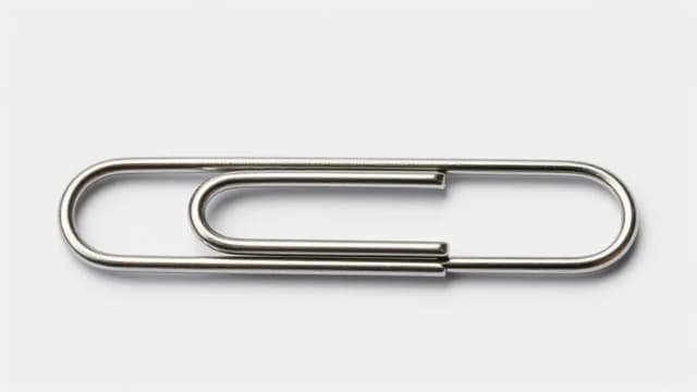 Paperclip visual illustration - Meaning in Turkish (ataç)