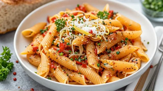 Pasta visual illustration - Meaning in Bengali (পাস্তা)