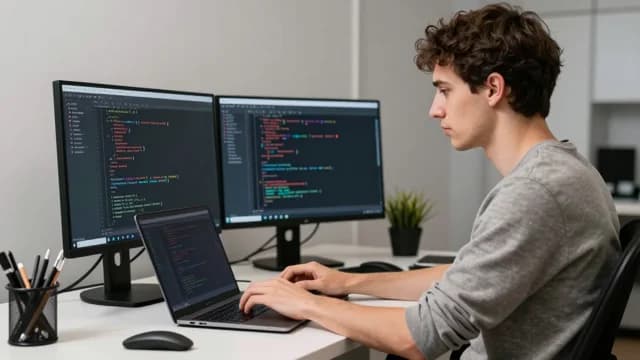Programmer visual illustration - Meaning in Arabic (مبرمج)