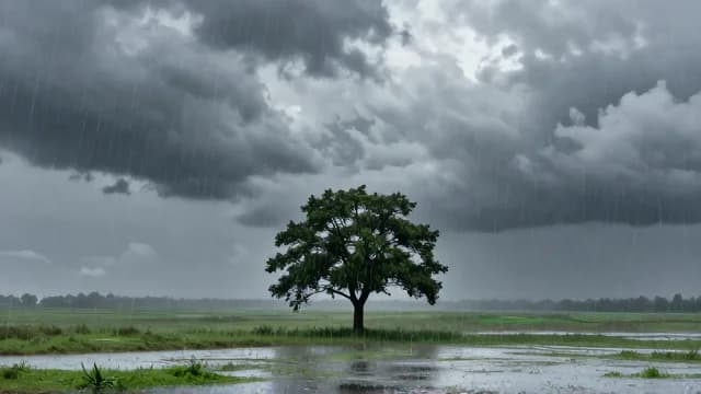Rainy visual illustration - Meaning in Turkish (yağmurlu)