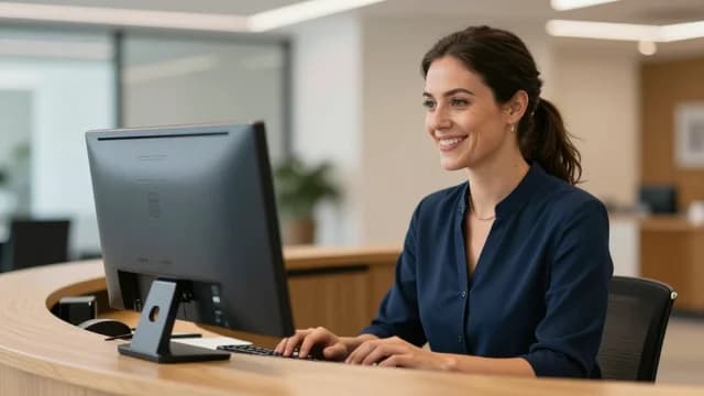 Receptionist visual illustration - Meaning in Italian (receptionist)