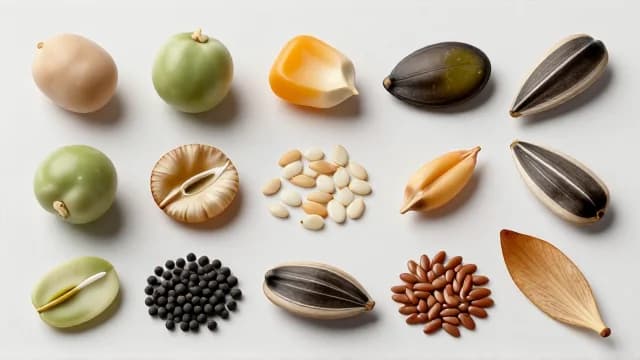 Seed visual illustration - Meaning in German (Samen)