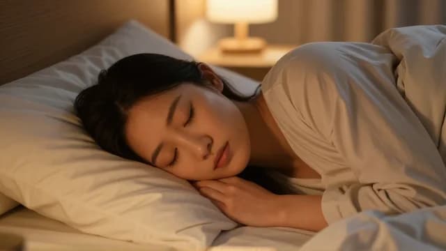 Sleep visual illustration - Meaning in Korean (잠자다)