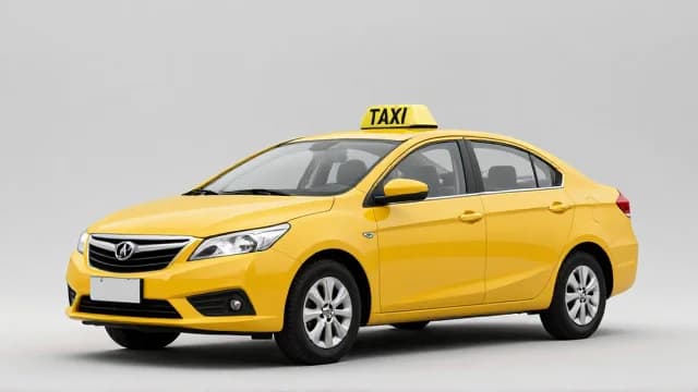 Taxi visual illustration - Meaning in Italian (taxi)