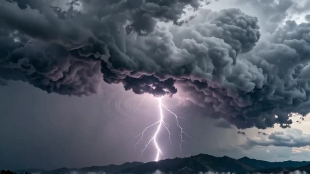 Thunder visual illustration - Meaning in Japanese (雷鳴)