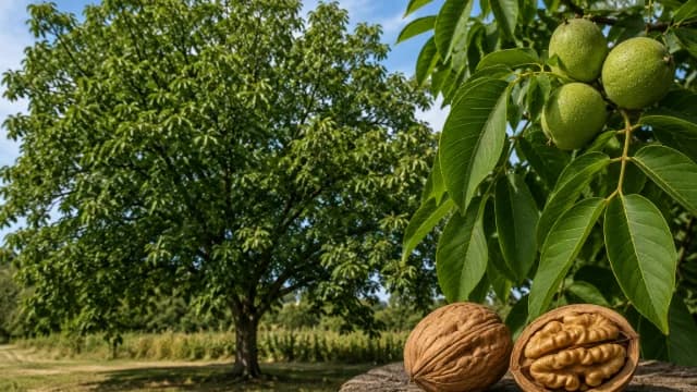 Walnut visual illustration - Meaning in Italian (noce)
