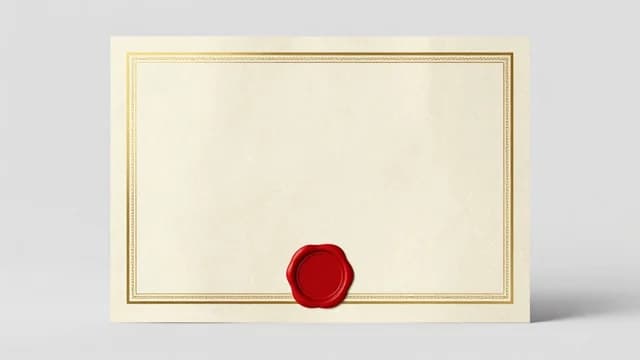 Certificate visual illustration - Meaning in German (Zertifikat)