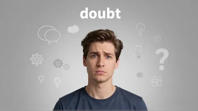 Doubt visual illustration - Meaning in Arabic (شك)