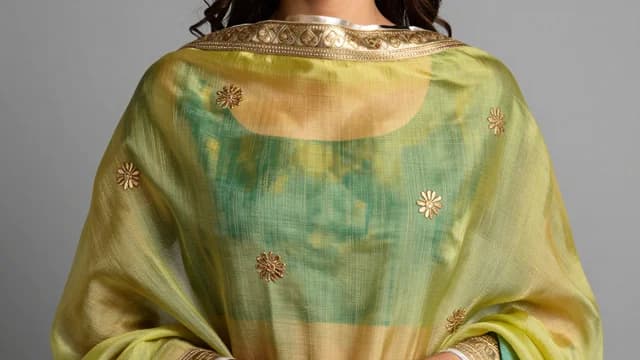 Dupatta visual illustration - Meaning in Bengali (দোপাট্টা)