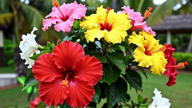 Hibiscus visual illustration - Meaning in Italian (ibisco)