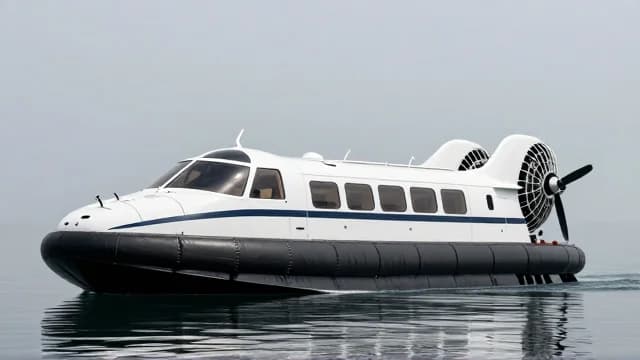 Hovercraft visual illustration - Meaning in Bengali (হোভারক্রাফট)