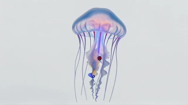 Jellyfish visual illustration - Meaning in Arabic (قنديل البحر)