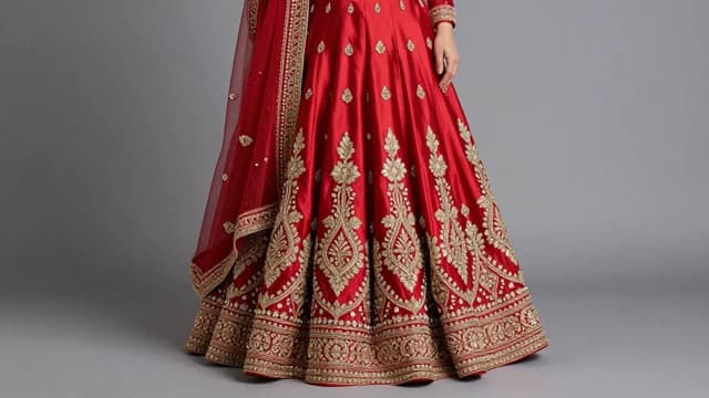 Lehenga visual illustration - Meaning in Bengali (লেহেঙ্গা)