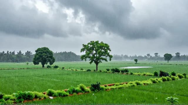 Monsoon visual illustration - Meaning in Urdu (مون سون)