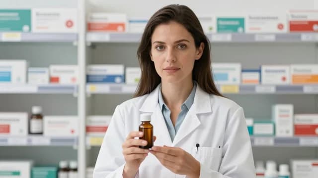 Pharmacist visual illustration - Meaning in Italian (farmacista)