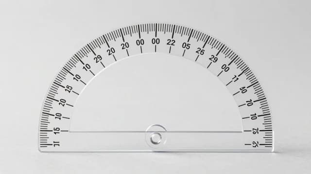 Protractor visual illustration - Meaning in Tamil (கோணமானி)