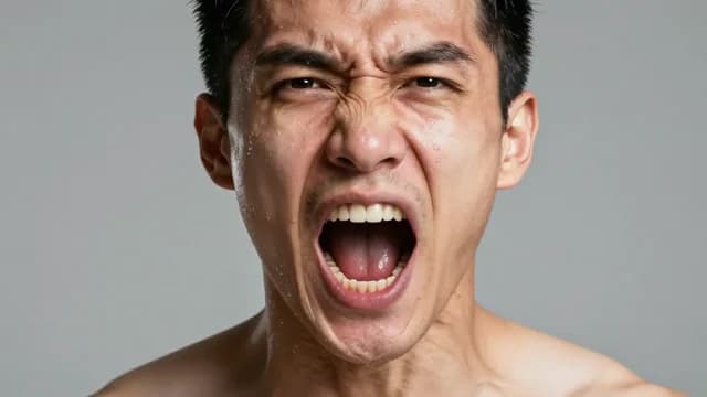 Rage visual illustration - Meaning in Korean (분노)