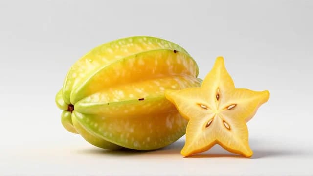 Starfruit visual illustration - Meaning in Turkish (yıldız meyvesi)