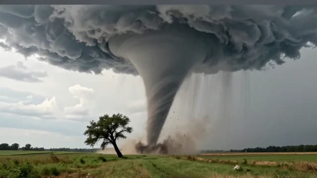 Tornado visual illustration - Meaning in Italian (tornado)