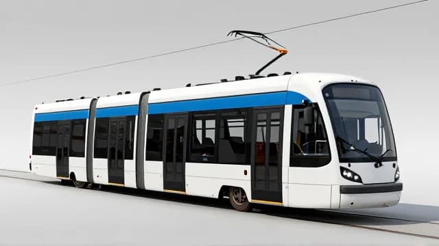 Tram visual illustration - Meaning in Portuguese (elétrico)